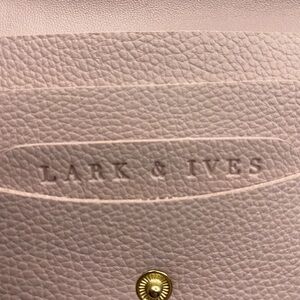 Lark & Ives Vegan Leather Card Purse Wallet in Lavender Fog 4"W x 4"H x 0.5"D